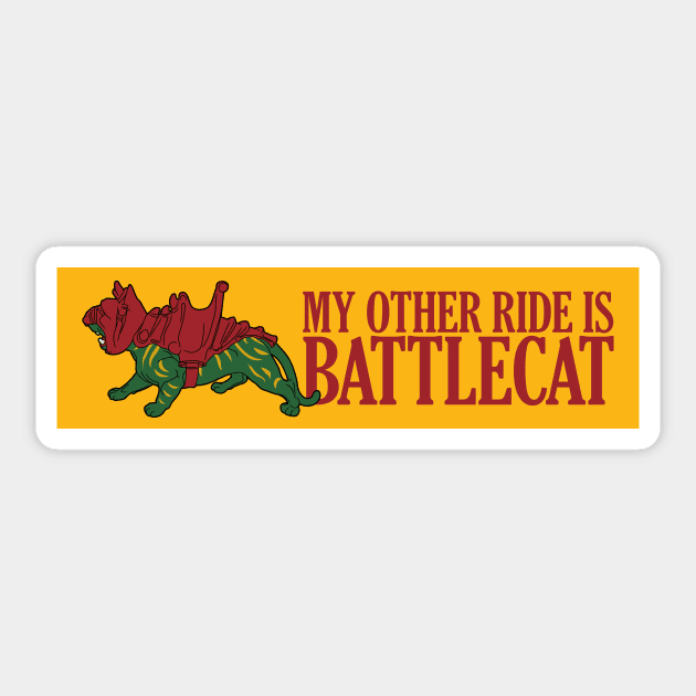 My Other Ride is Battlecat Sticker by dann